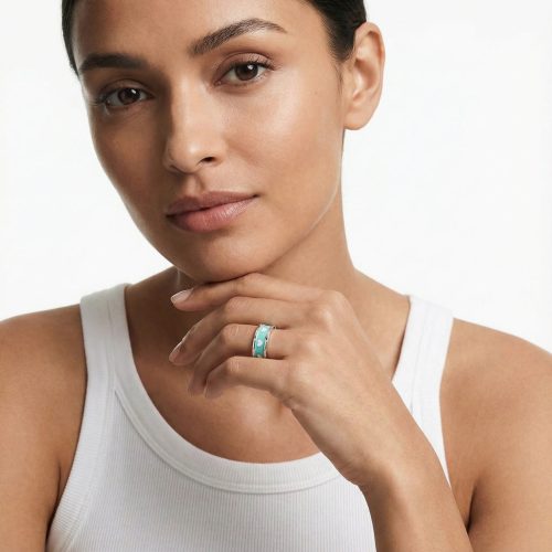 Blue Love Heart Ring