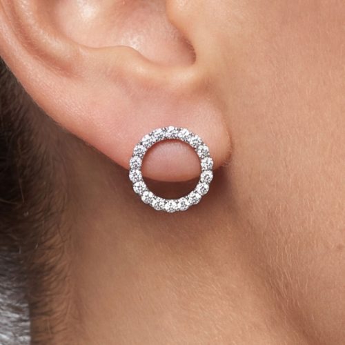 Circle Pavé Earrings