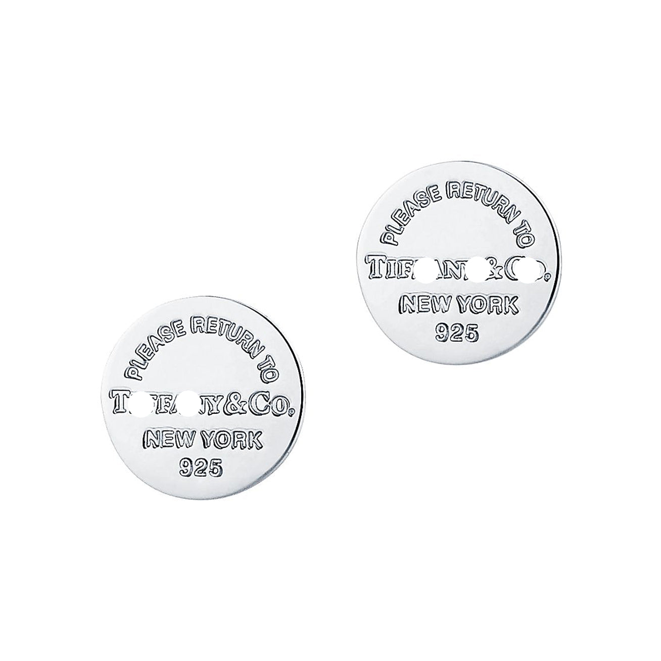 Engraved Circle Stud Earrings - Image 3