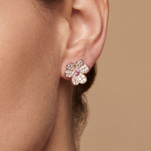 Frivole Pink Flower Earrings
