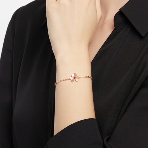 Frivole Ruby Clover Bracelet