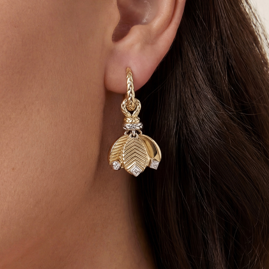 Grain De Café Drop Earrings