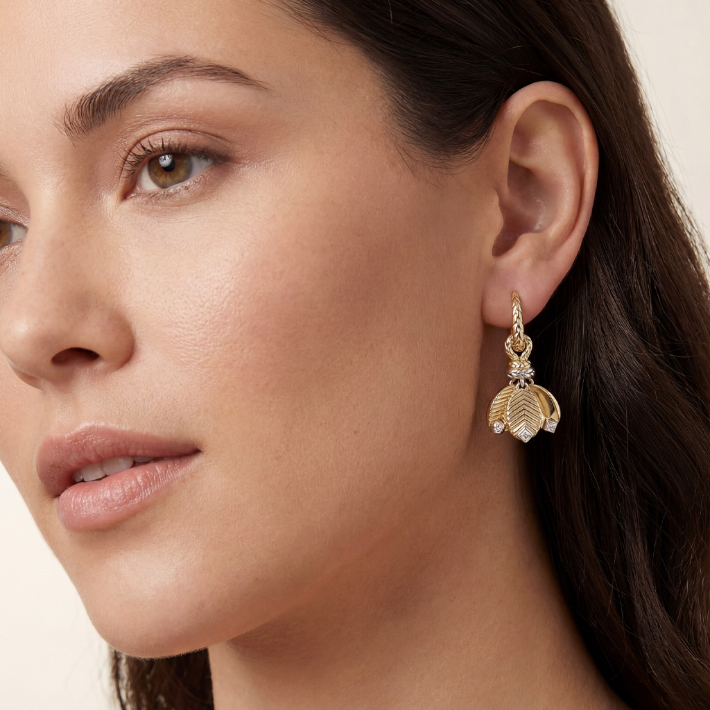 Grain De Café Drop Earrings - Image 2