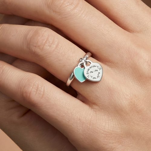 Heart & Round Tag Ring
