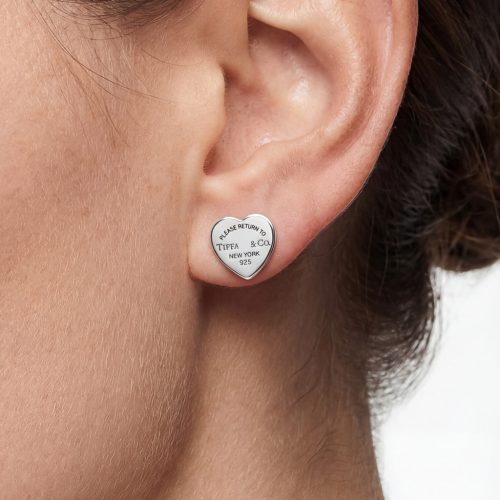 Heart Tag and Arrow Stud Earrings