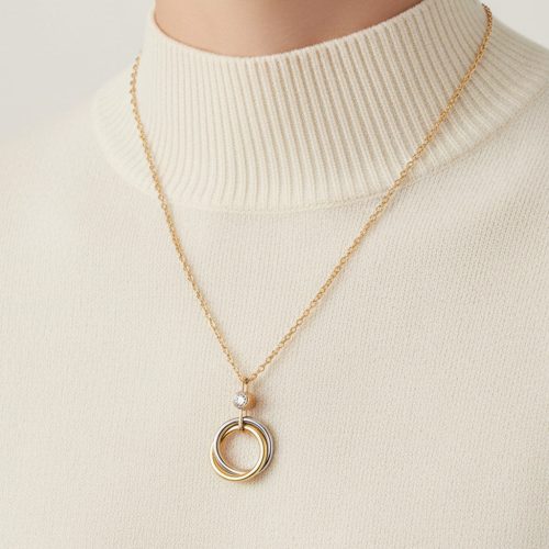 Trinity Interlock Circle Necklace