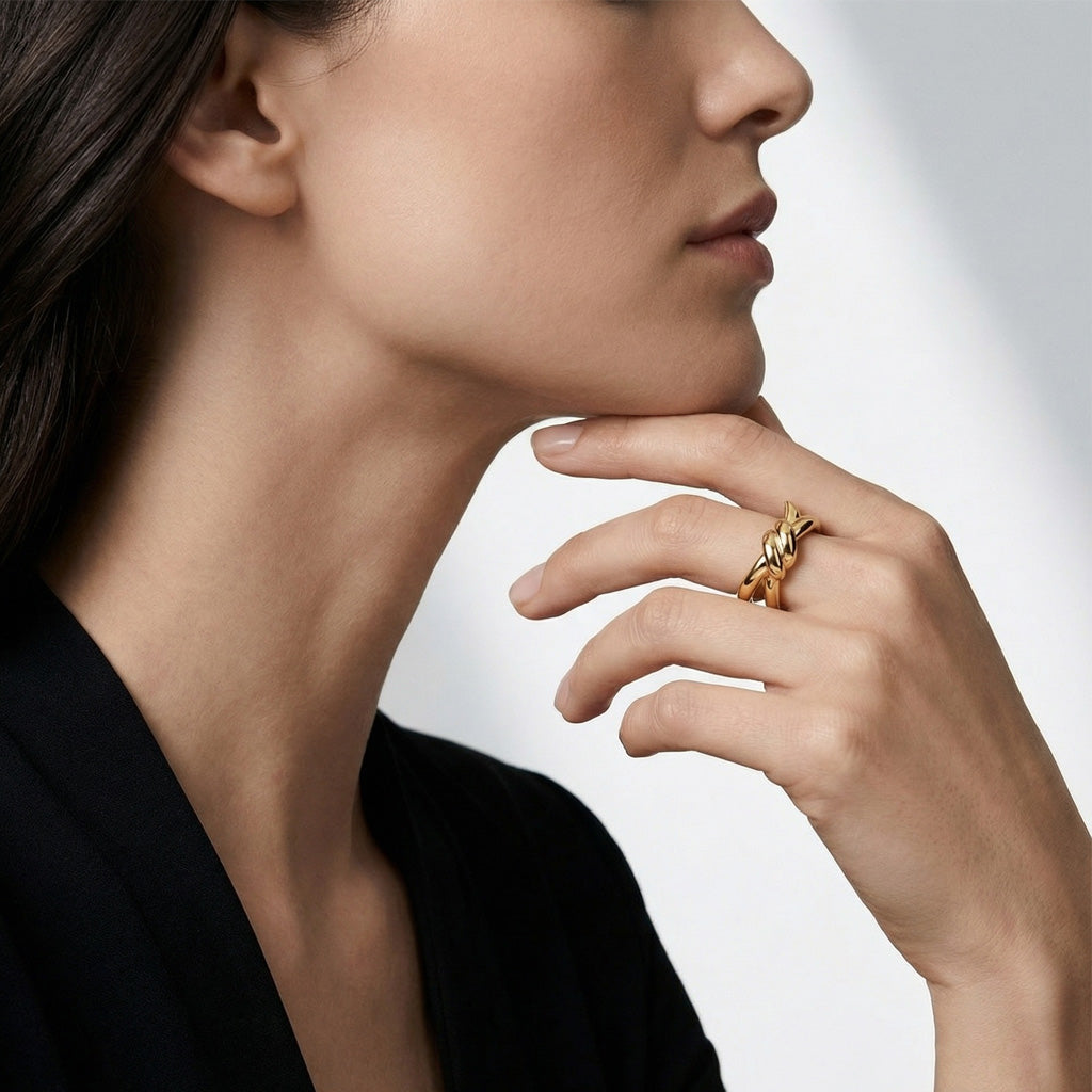 Knot Double Band Ring - Image 2