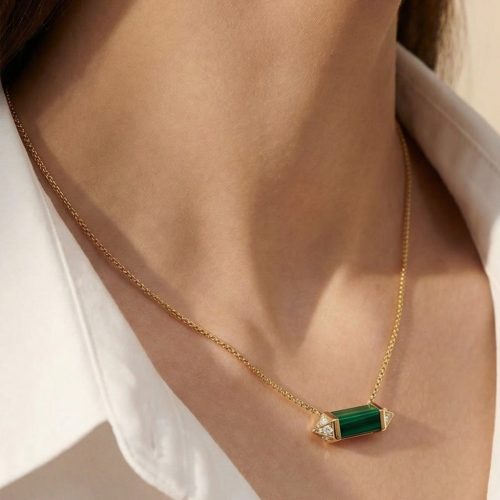 Les Berlingots De Malachite Necklace