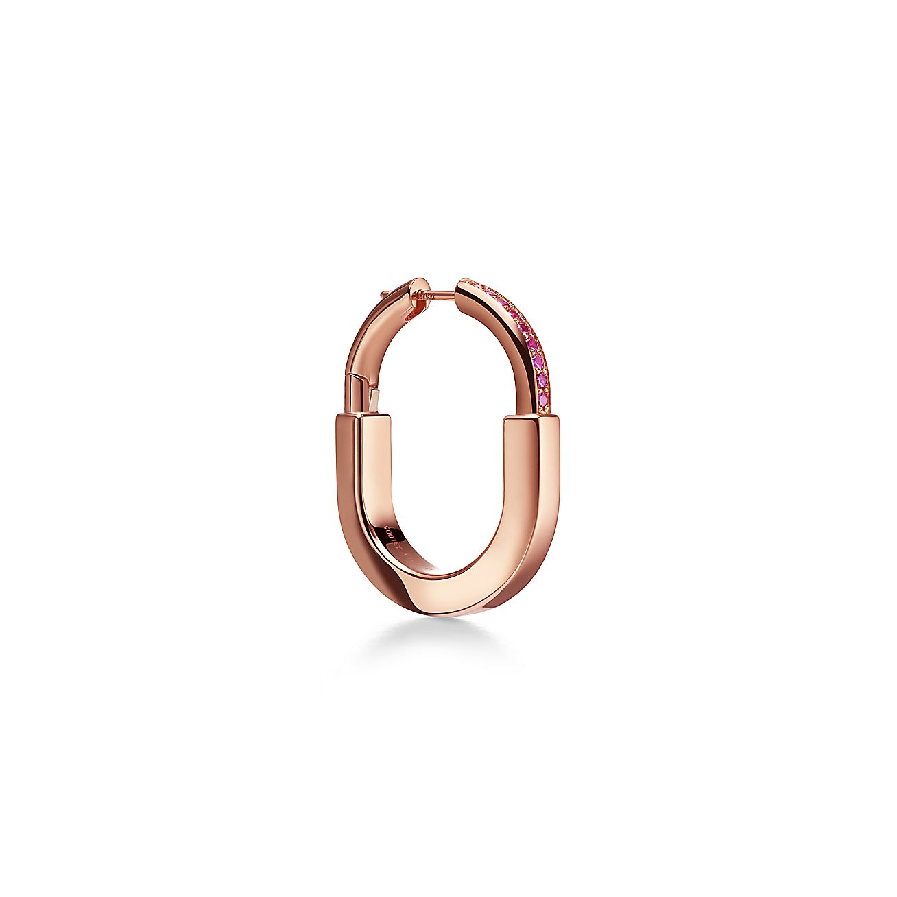 Lock Hoop Earrings Rose Edition - Image 4