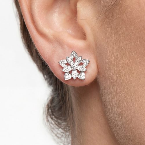 Lotus Openwork Earrings