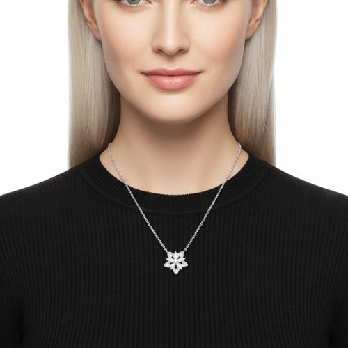 Lotus Openwork Pendant Necklace