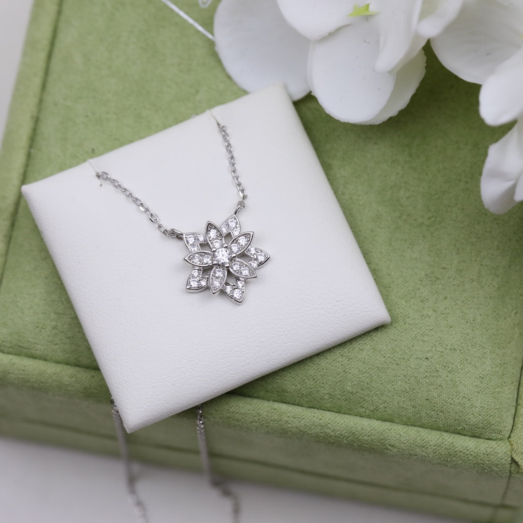 Lotus Openwork Pendant Necklace - Image 5