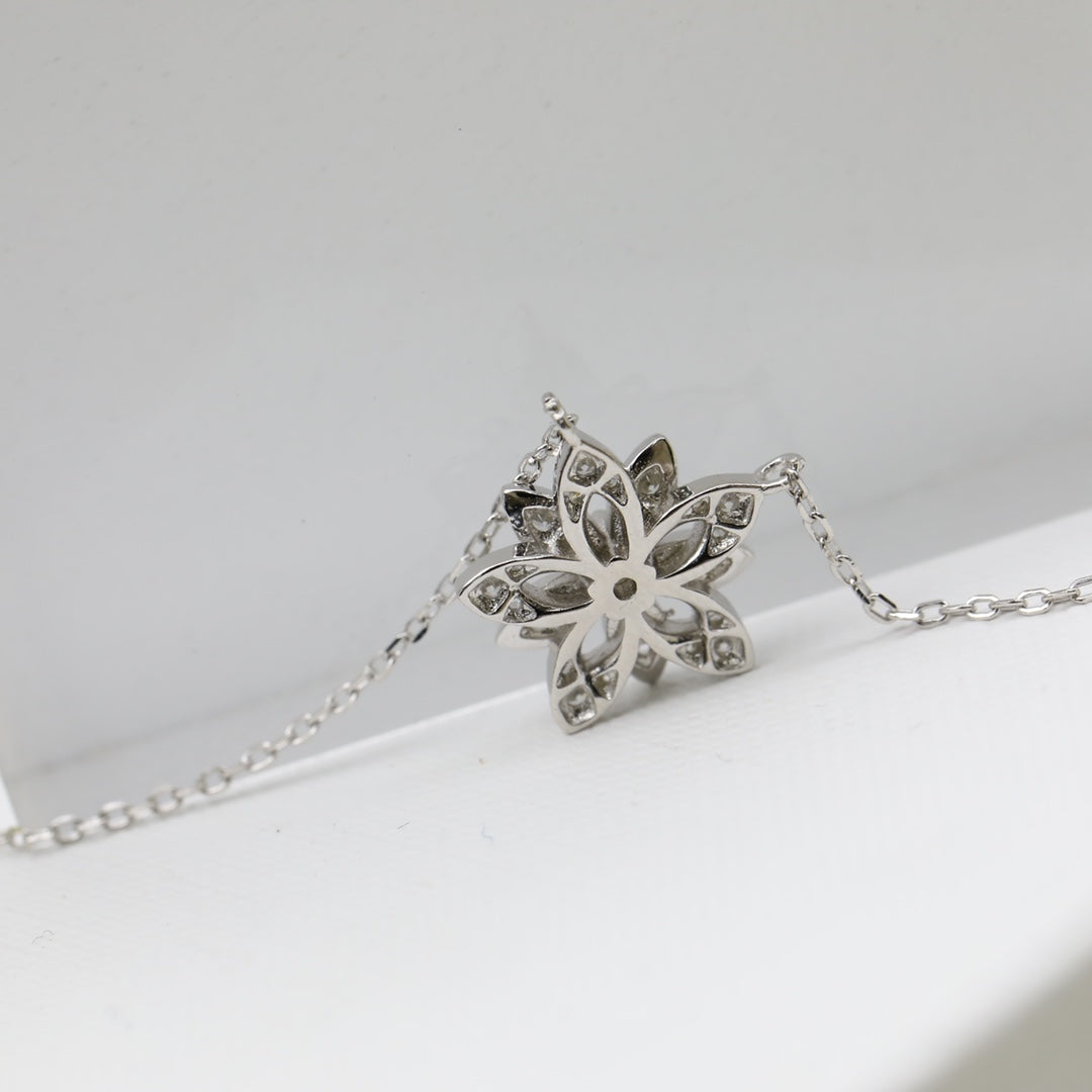 Lotus Openwork Pendant Necklace - Image 6