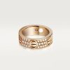 18K Cartier Love Diamond-Paved 6.5mm Ring