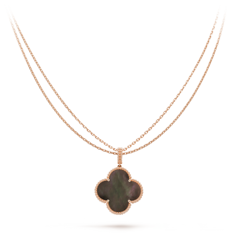 Magic Alhambra Black Pearl Clover Necklace - Image 3