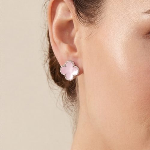 Magic Alhambra Pink Opal Earrings