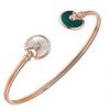 18K Amulette De Malachite Pearl & Diamond Open Bracelet