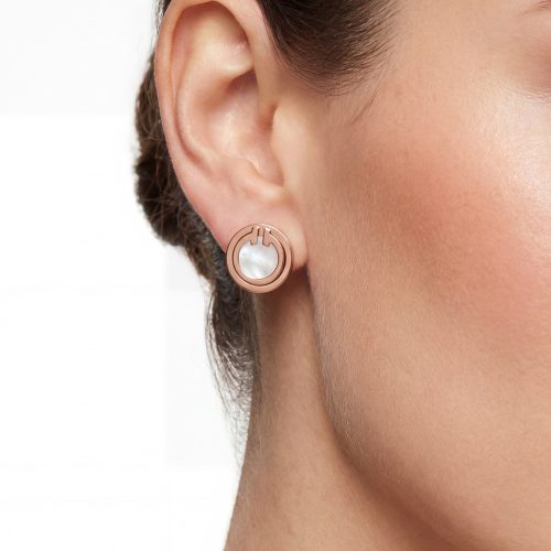 Mother Of Pearl Circle Earrings