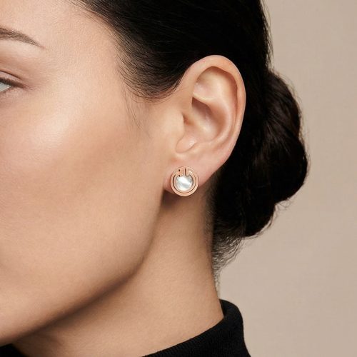 Mother Of Pearl Circle Earrings