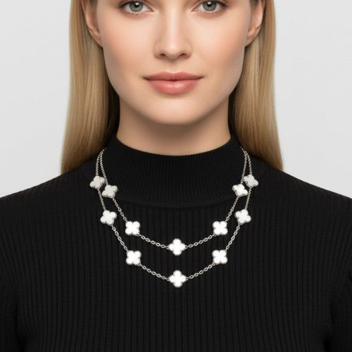 Pearl Vintage Alhambra 20 Motifs Long Necklace