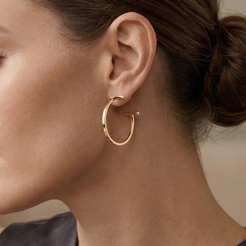 T Hoop Earrings