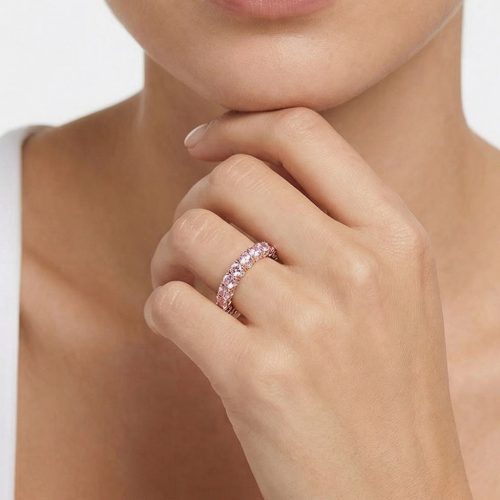 T Pink Crystal Eternity Band