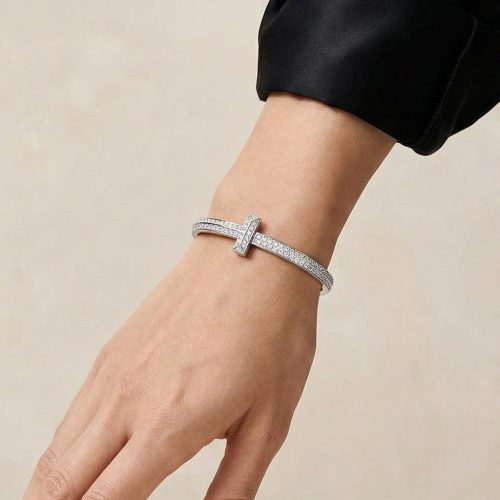 T1 Wide Hinged Bangle Bracelet