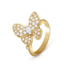 18K Two Butterfly Ring