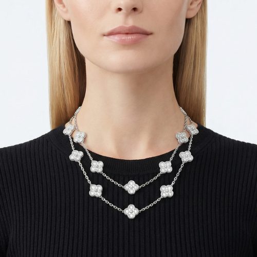 Vintage Alhambra 20 Motifs Long Necklace