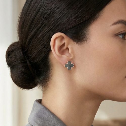 Vintage Alhambra Grey Earrings